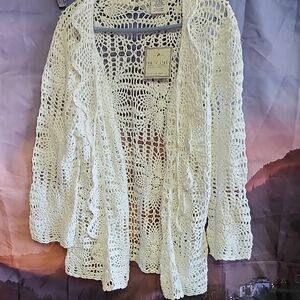 White Stag Women's Crochet Cardigan - White